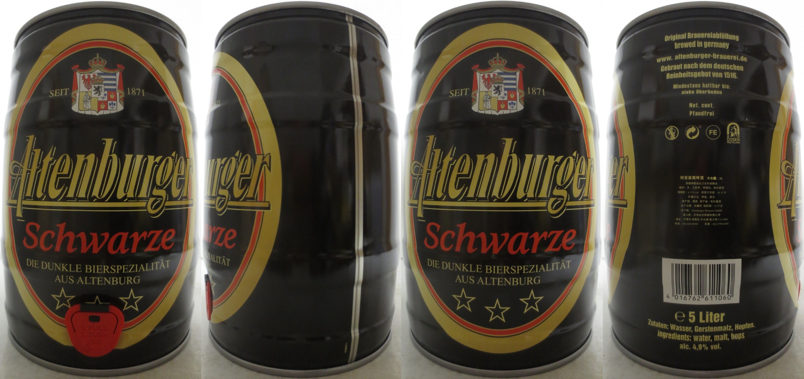 Altenburger Schwarze DIE DUNKLE BIERSPEZIALITÄT AUS ALTENBURG (5L) Nr.1