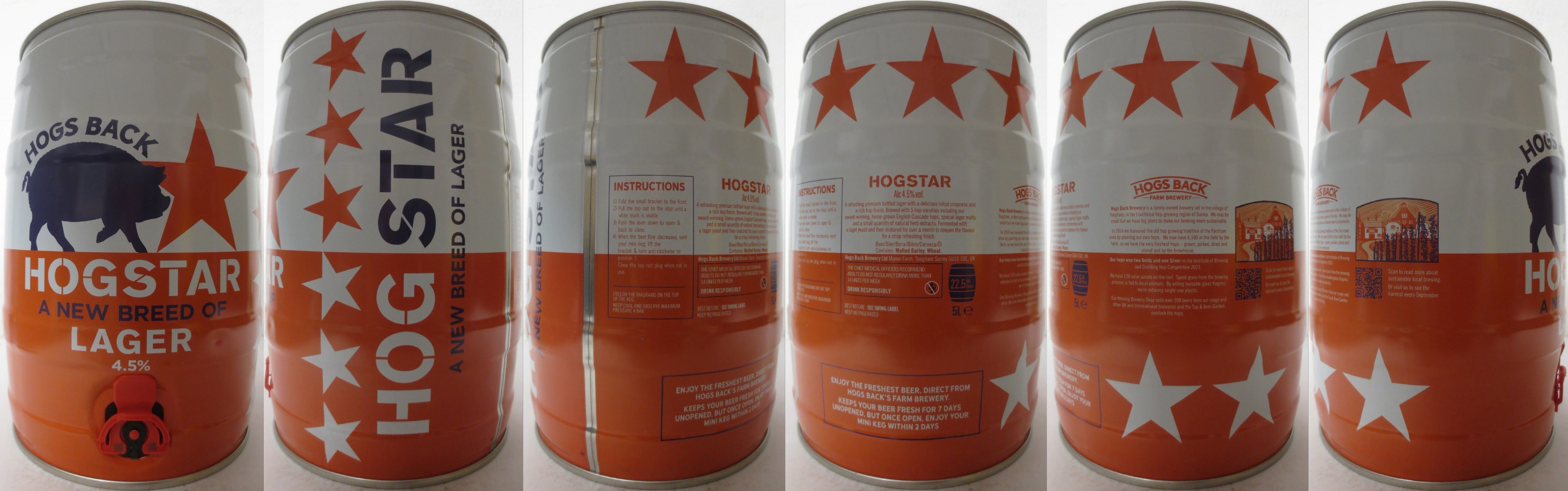 HOGSTAR A NEW BREED OF LAGER 4.5% (5L) Nr.1 