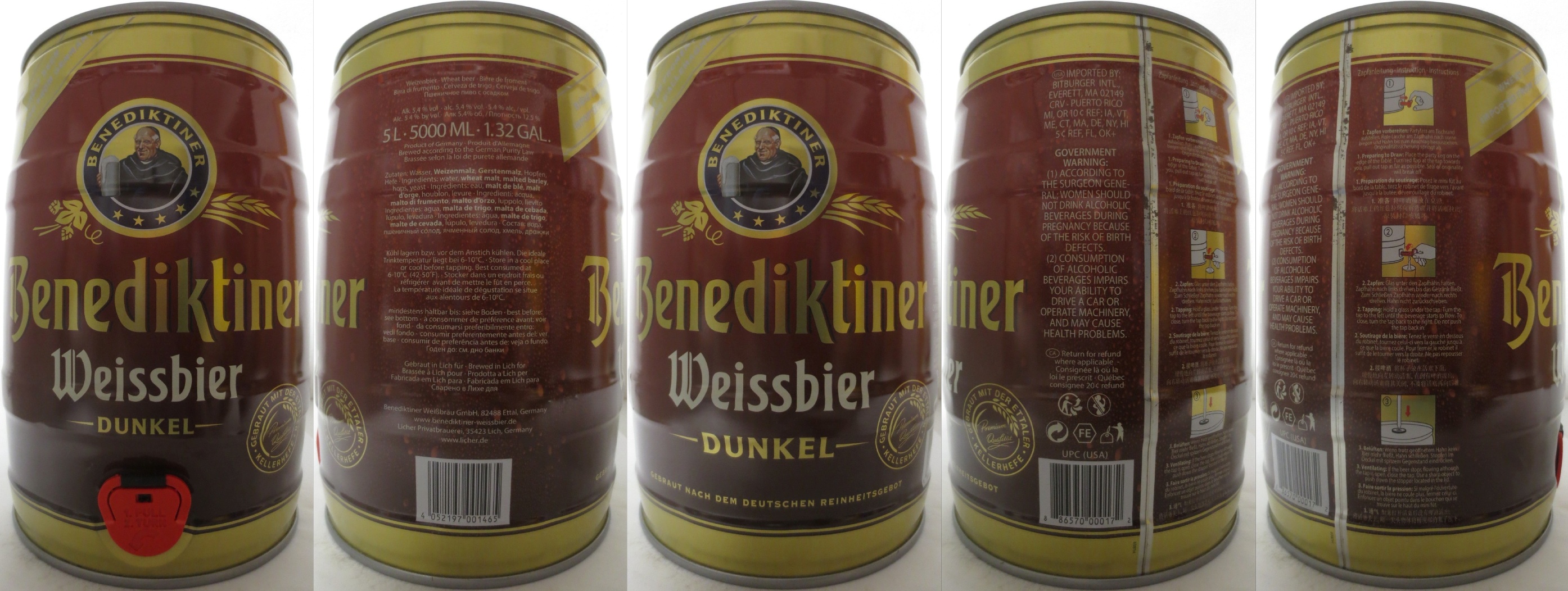 Benediktiner Weissbier DUNKEL (5L) Nr.1 