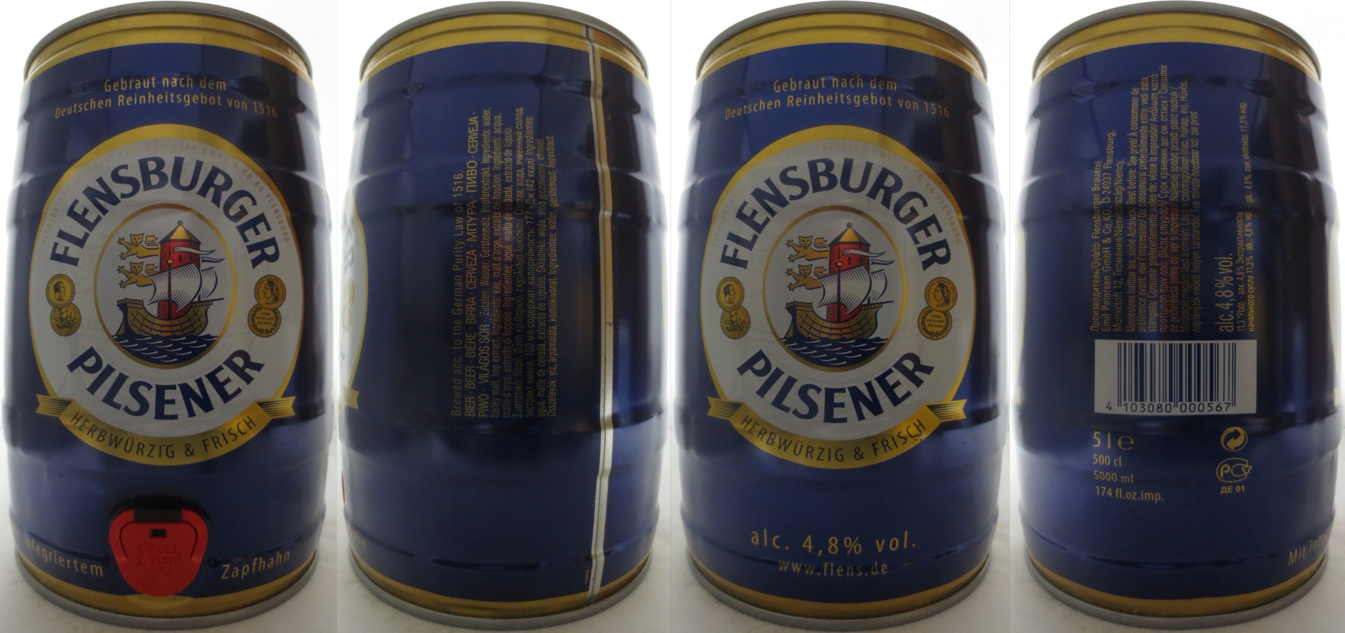 FLENSBURGER PILSENER HERBWÜRZIG & FRISCH (5L) Nr.2