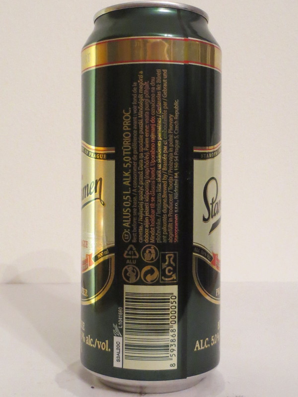 Staropramen PRAGUE PREMIUM BEER CZECH IMPORT (50cl) (B/O)