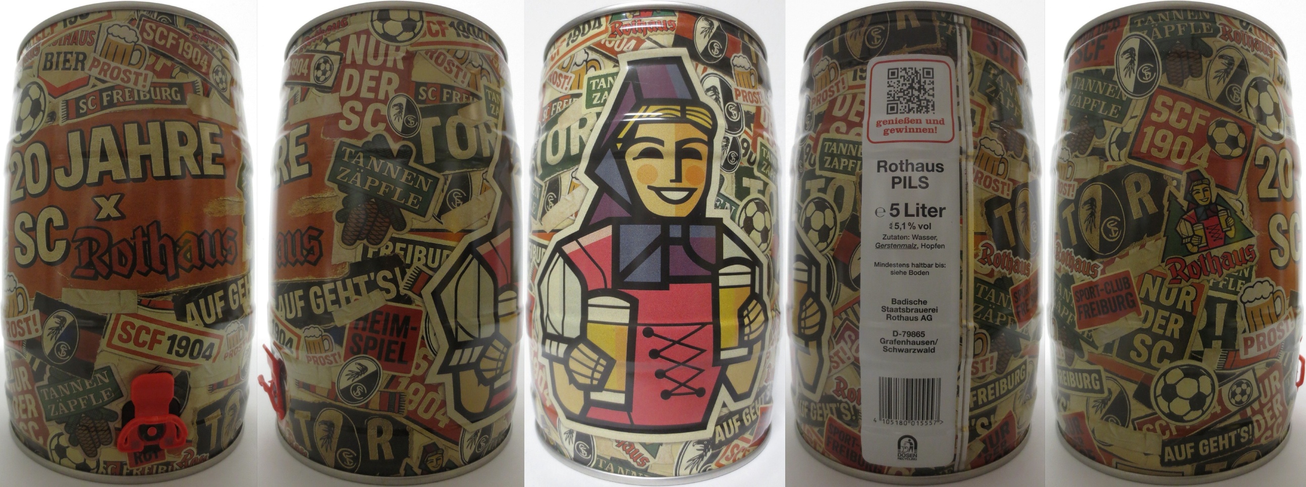 Rothaus PILS 20 JAHRE SC Freiburg (5L) Nr.1 