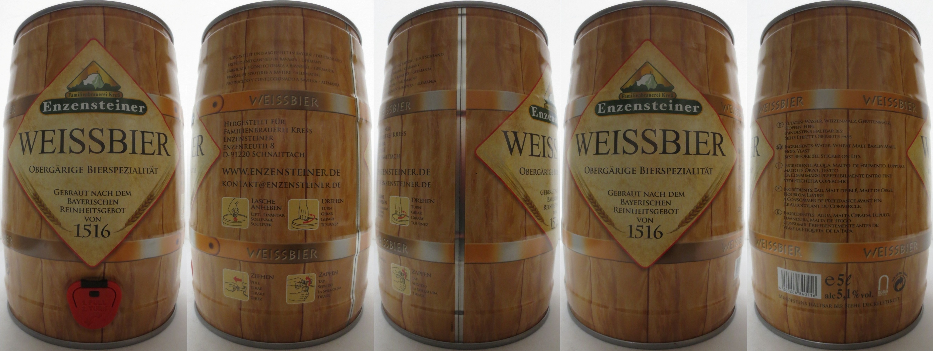 Enzensteiner WEISSBIER (5L) Nr.1