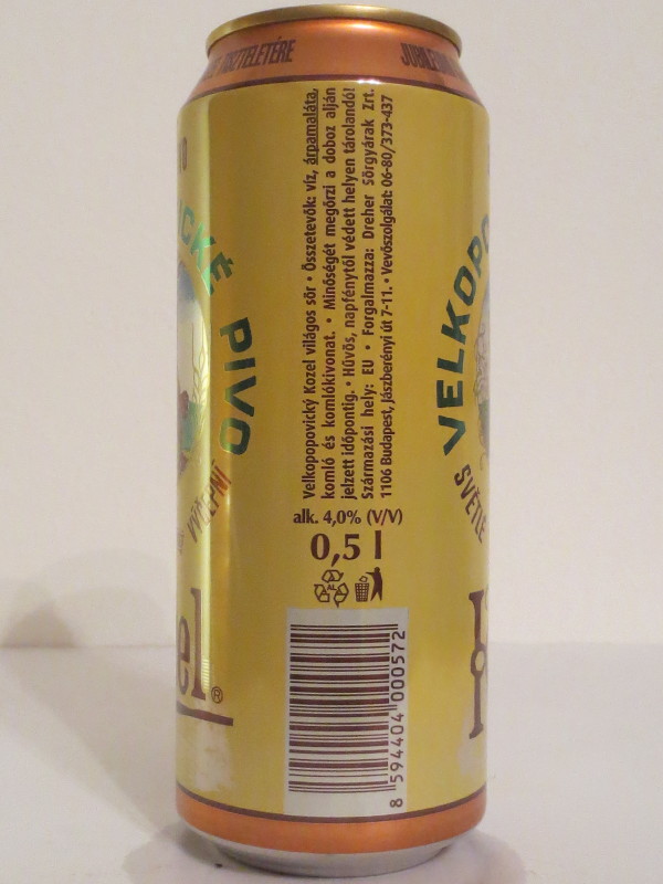 VELKOPOPOVICKÉ PIVO Velkopopovický Kozel SVĚTLÉ VÝČEPNÍ (HU) (50cl) (B/O) č.1 