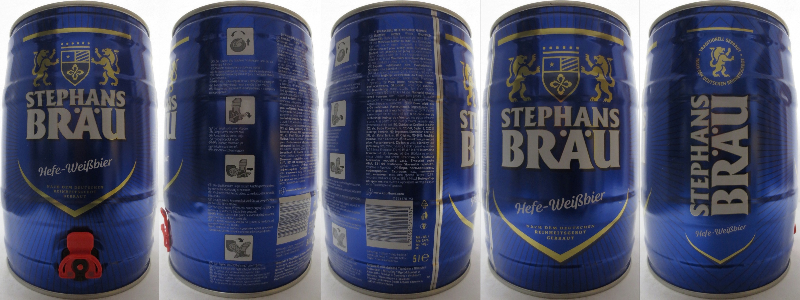 STEPHANS BRÄU Hefe-Weißbier GEBRAUT NACH DEM DEUTSCHEN REINHEITSGEBOT GEBRAUT (5L) Nr.2