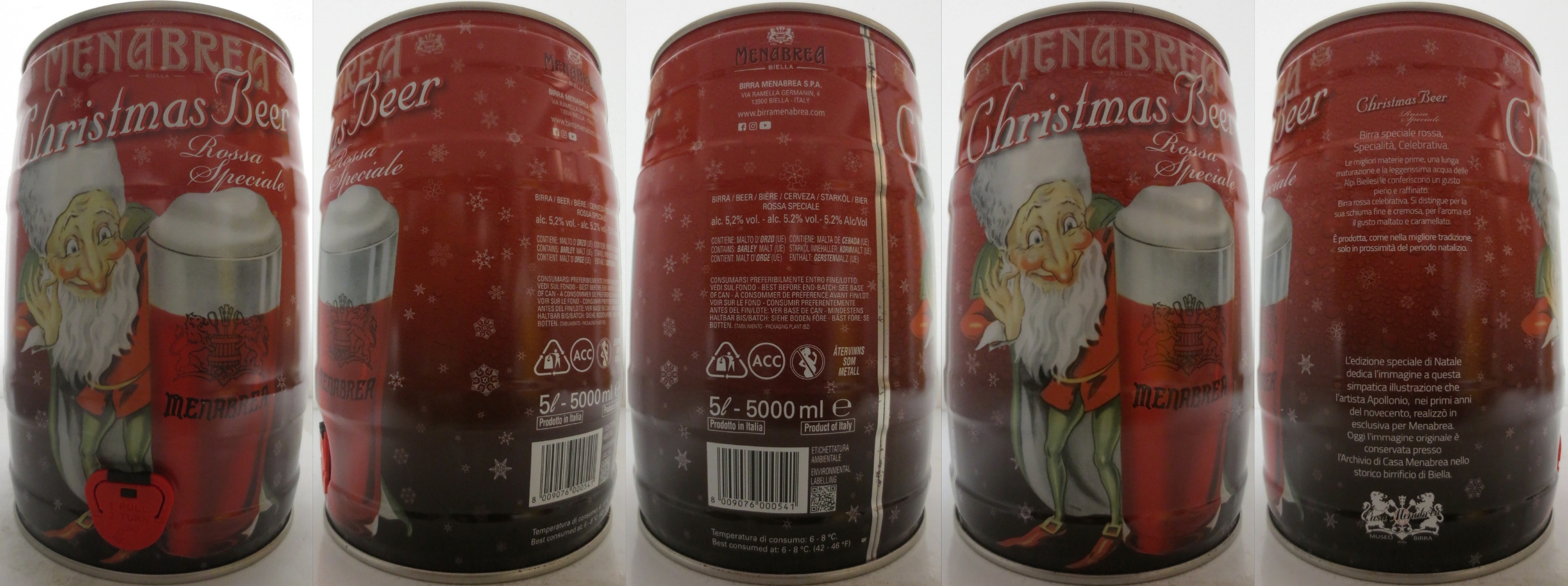 MENABREA Christmas Beer Rossa Speciale (5L) Nr.1 