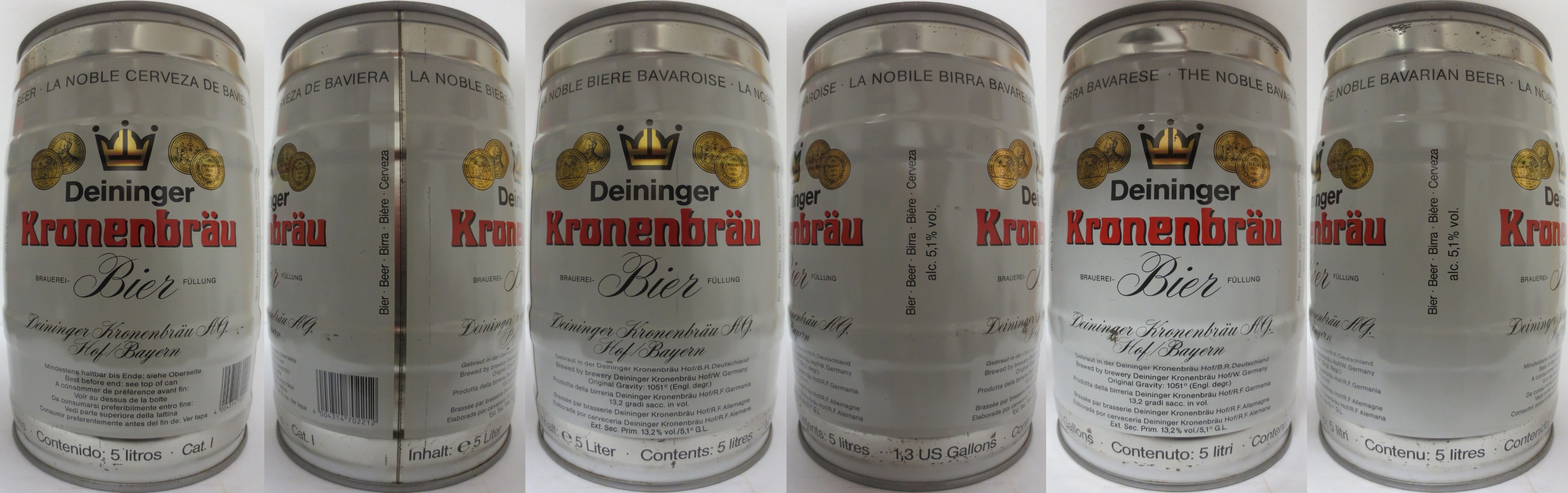 Deininger Kronenbräu BRAUEREI-Bier FÜLLUNG (5L) Nr.2 
