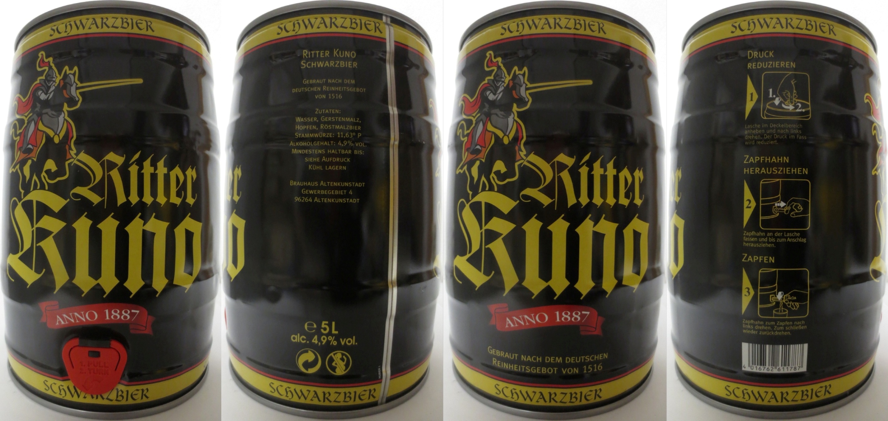 Ritter Kuno SCHWARZBIER (5L) Nr.1 