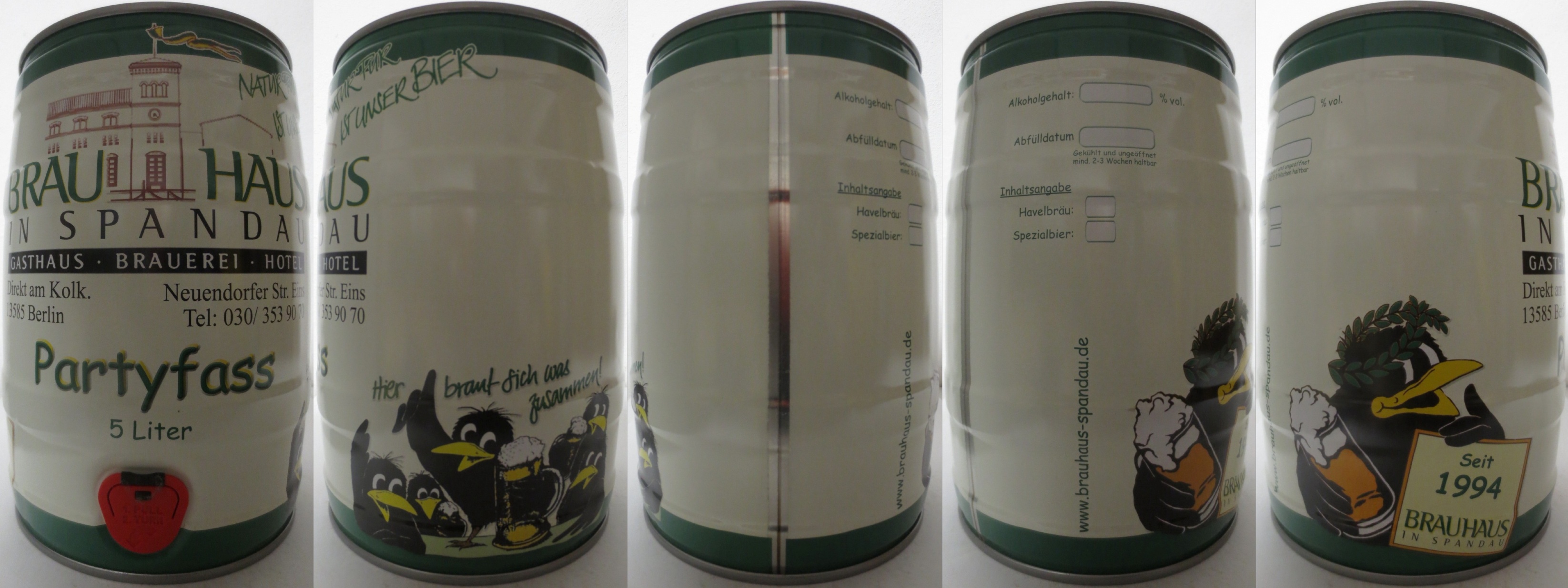 BRAU HAUS IN SPANDAU Partyfass 5 Liter (5L) Nr.2 