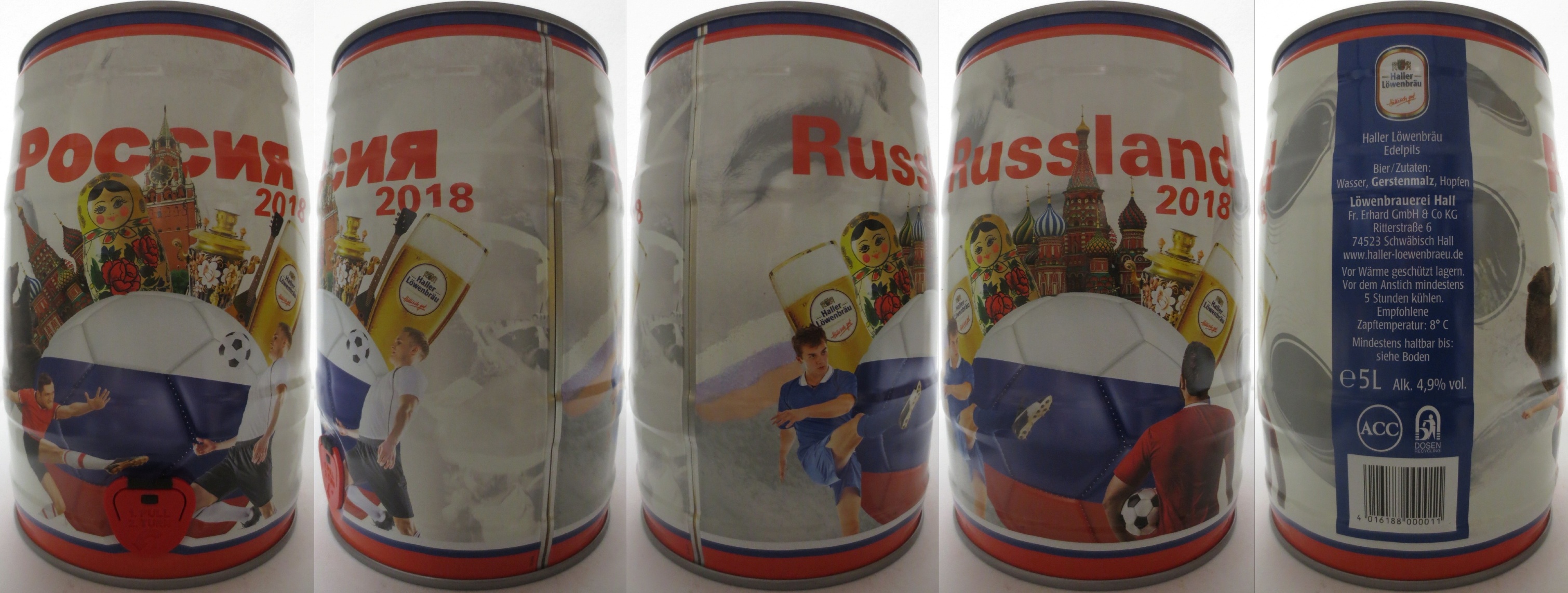 Haller Löwenbräu Edelpils RUSSIA 2018 (5L) Nr.1