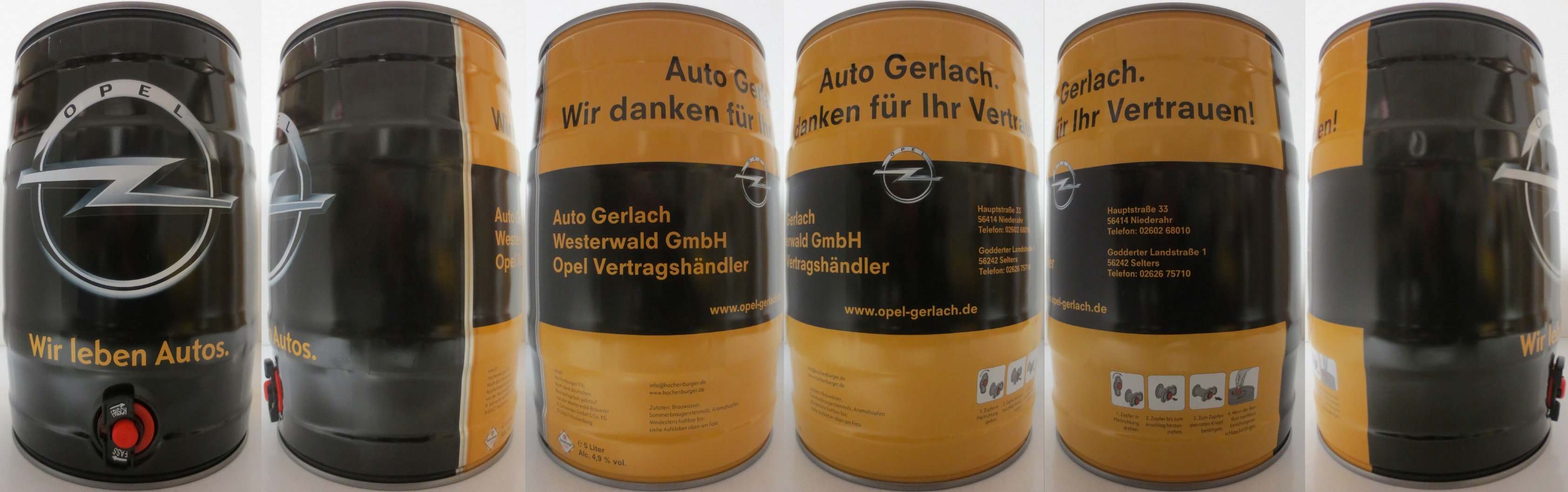 Hachenburger Pils OPEL Wir leben Autos. (5L) Nr.1
