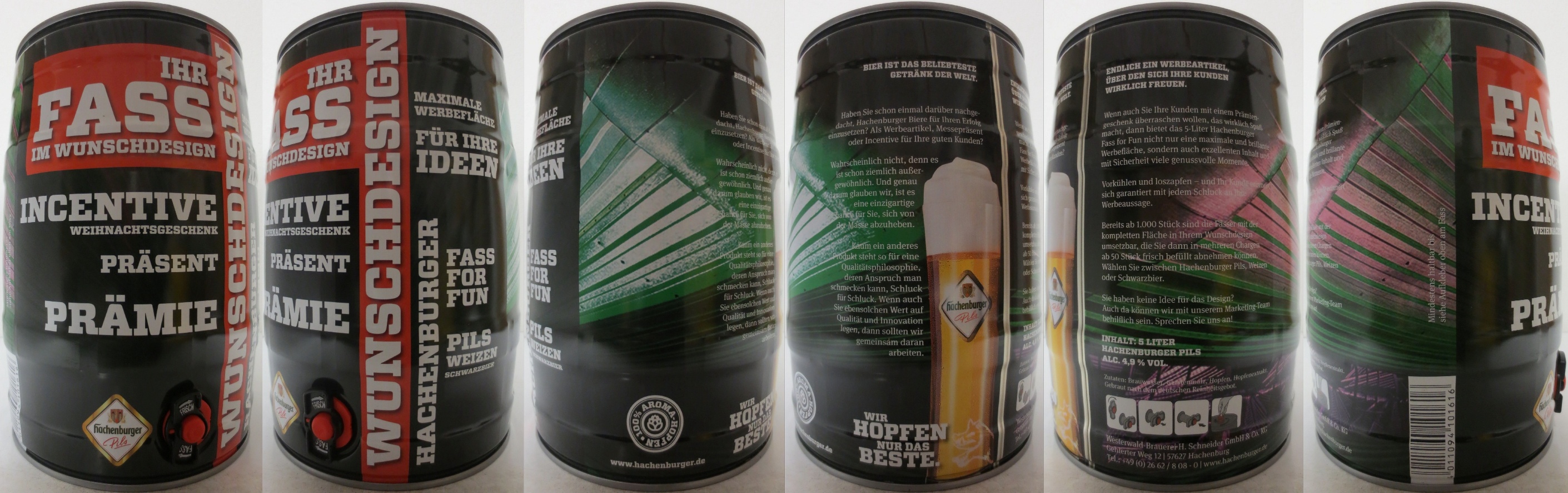 Hachenburger Pils IHR FASS IM WUNSCHDESIGN (5L) Nr.1
