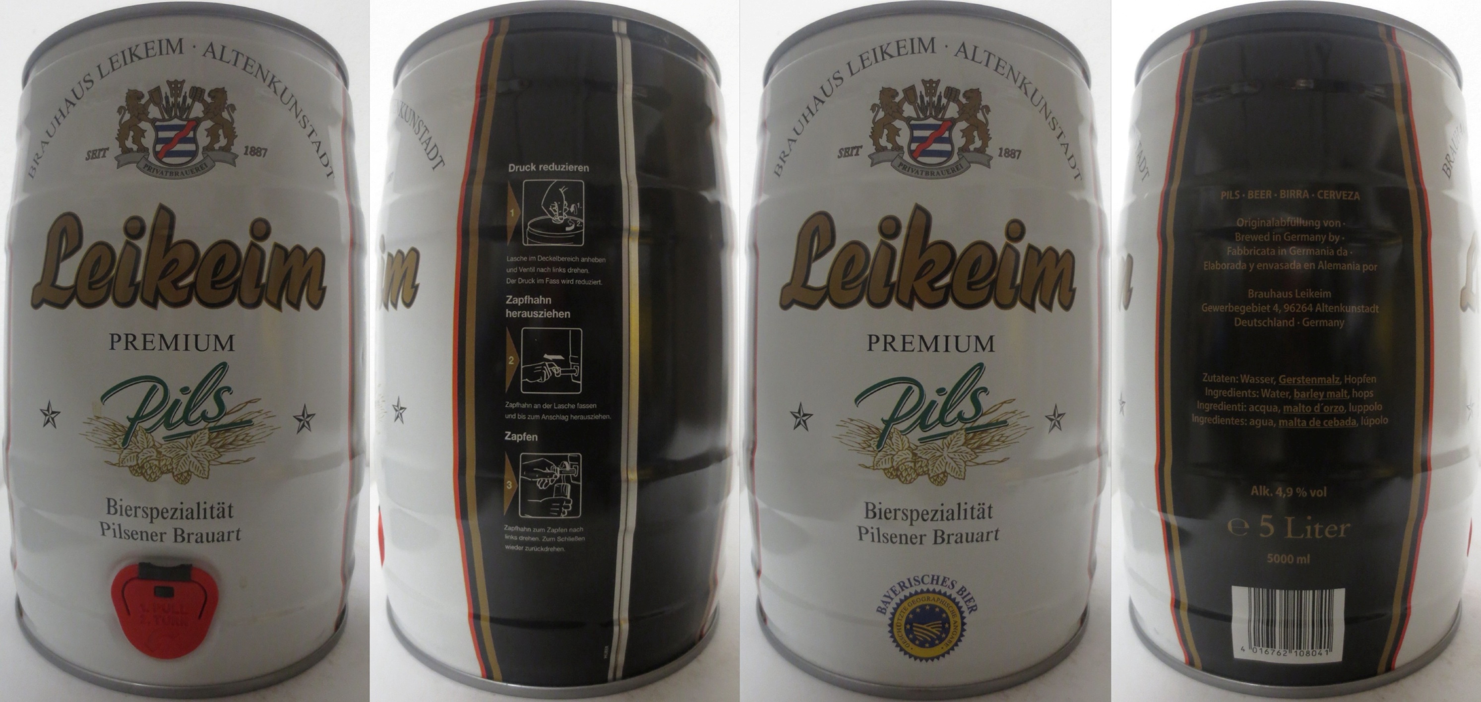 Leikeim PREMIUM Pils Bierspezialität Pilsener Brauart (5L) Nr.1