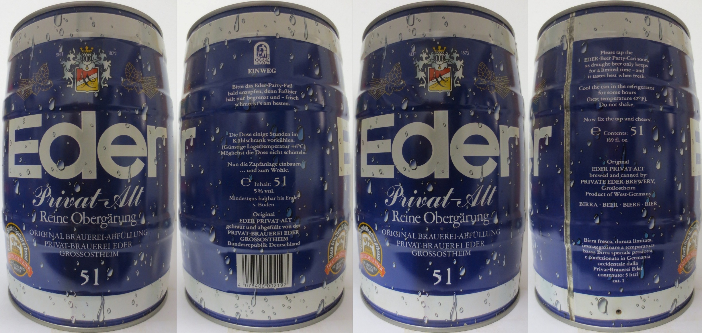 Eder Privat-Alt Reine Obergärung (5L) Nr.1