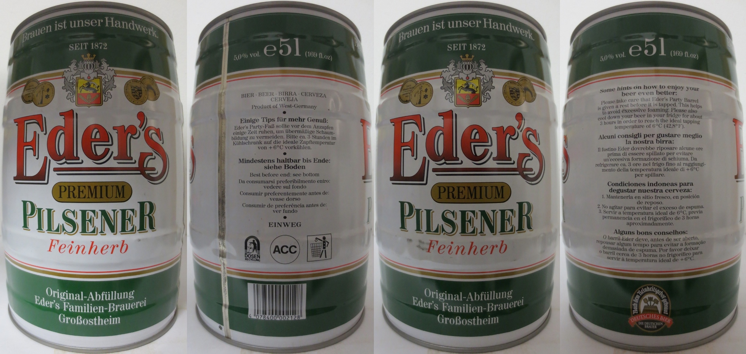 Eder´s PREMIUM PILSENER Feinherb (5L) Nr.2 