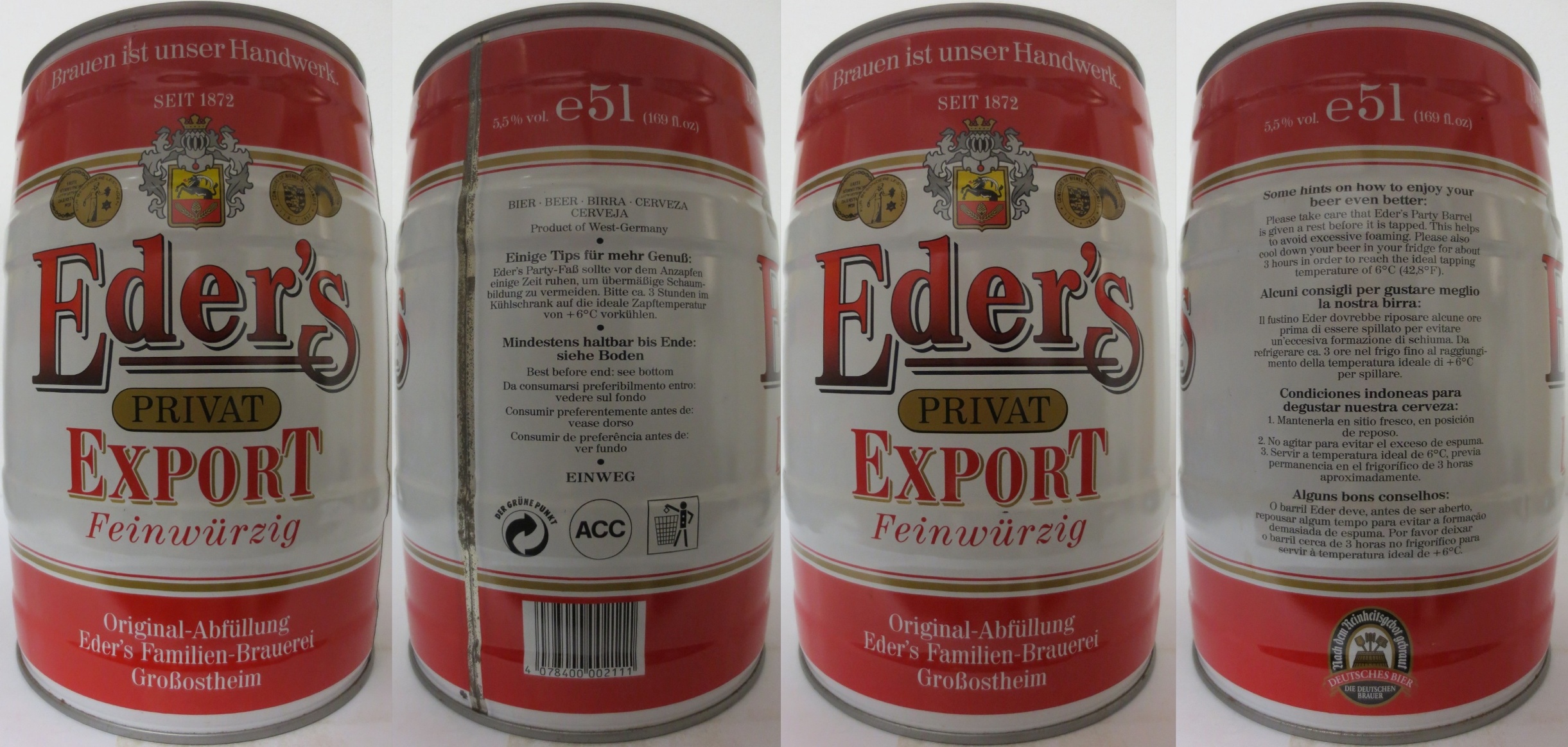 Eder´s PRIVAT Export Feinwürzig (5L) Nr.1