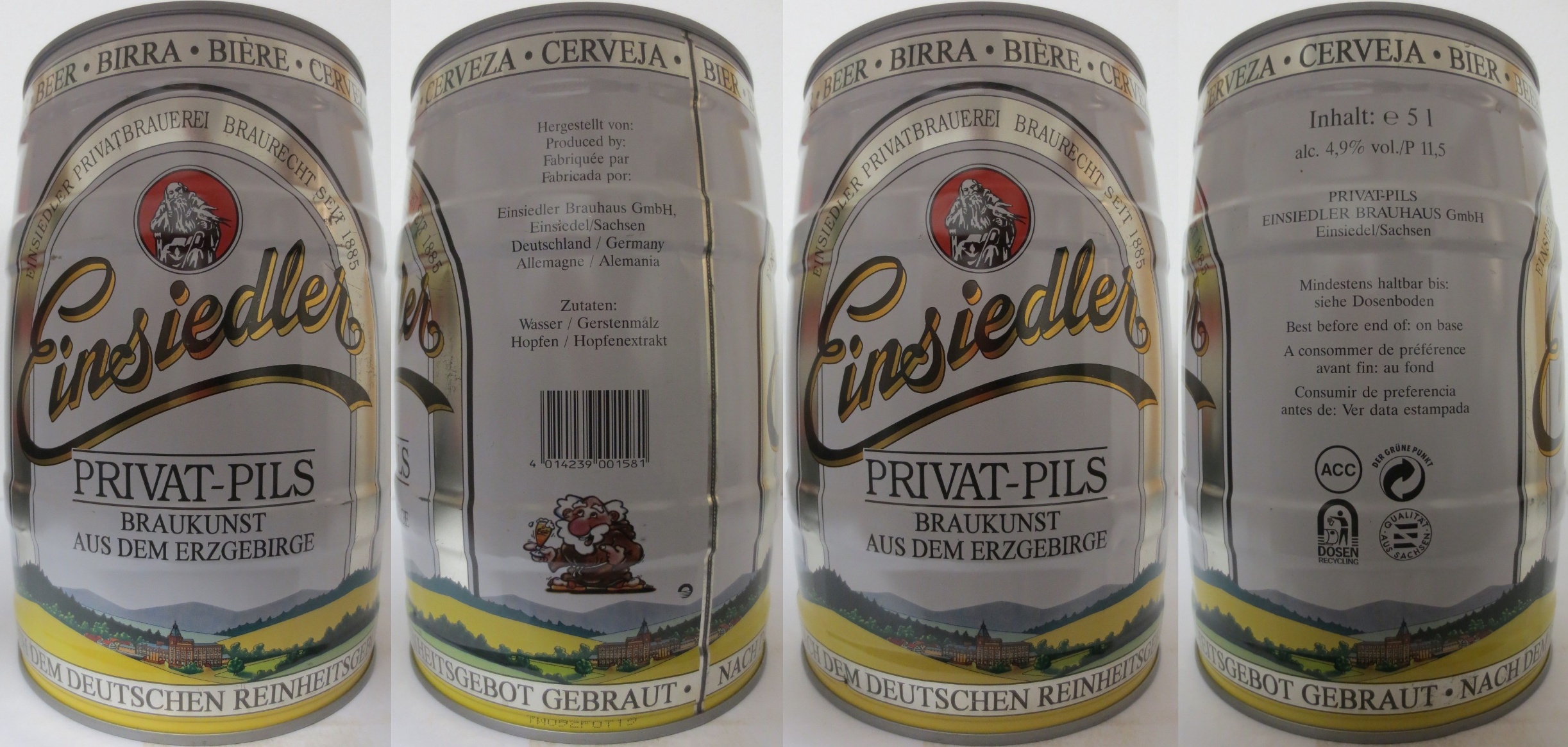 Einsiedler PRIVAT-PILS BRAUKUNST ASU DEM ERZGEBIRGE (5L) Nr.1