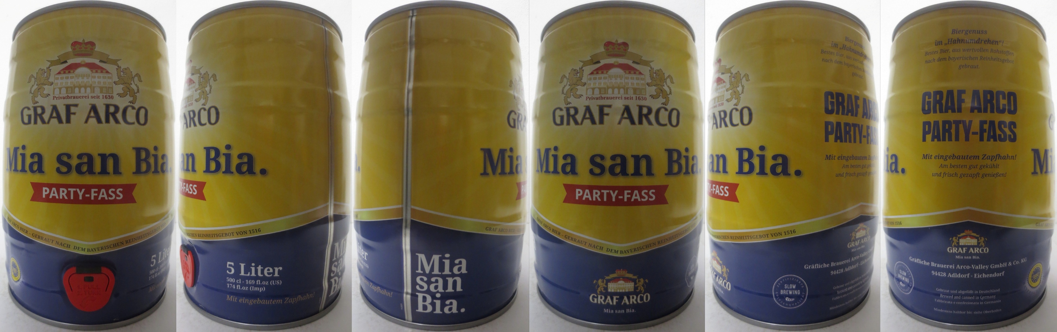 GRAF ARCO Mia san Bia. PARTY-FASS (5L) Nr.1 