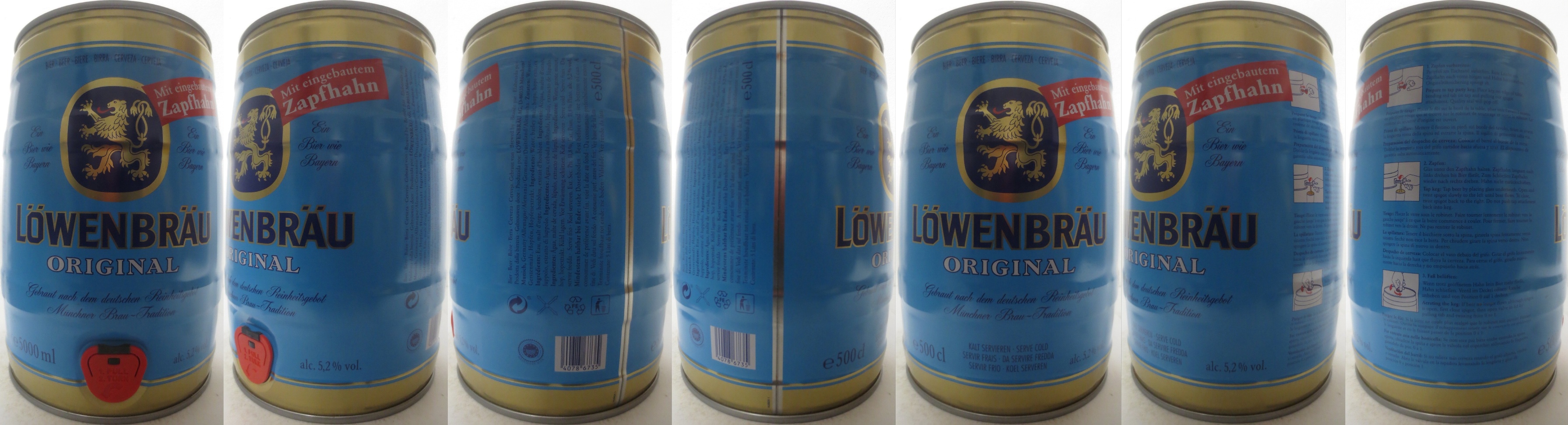 LÖWENBRÄU ORIGINAL Mit eingebautem Zapfahn (5L) Nr.1 