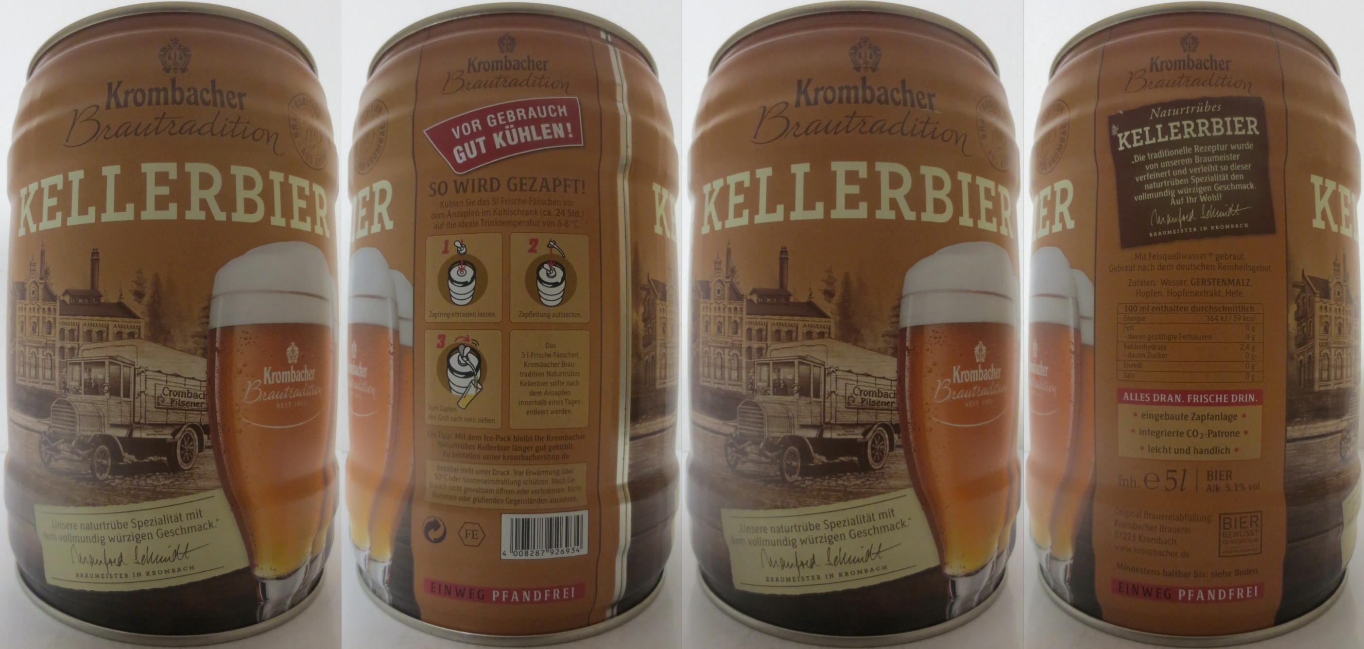 Krombacher Brautradition KELLERBIER (5L) Nr.1 