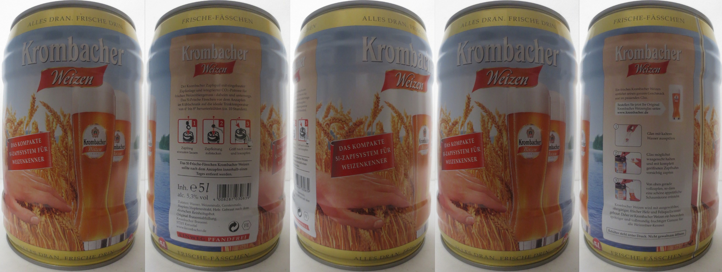 Krombacher Weizen DAS KOMPAKTE 5L-ZAPSYSTEM FÜR WEIZENKENNER (5L) Nr.1