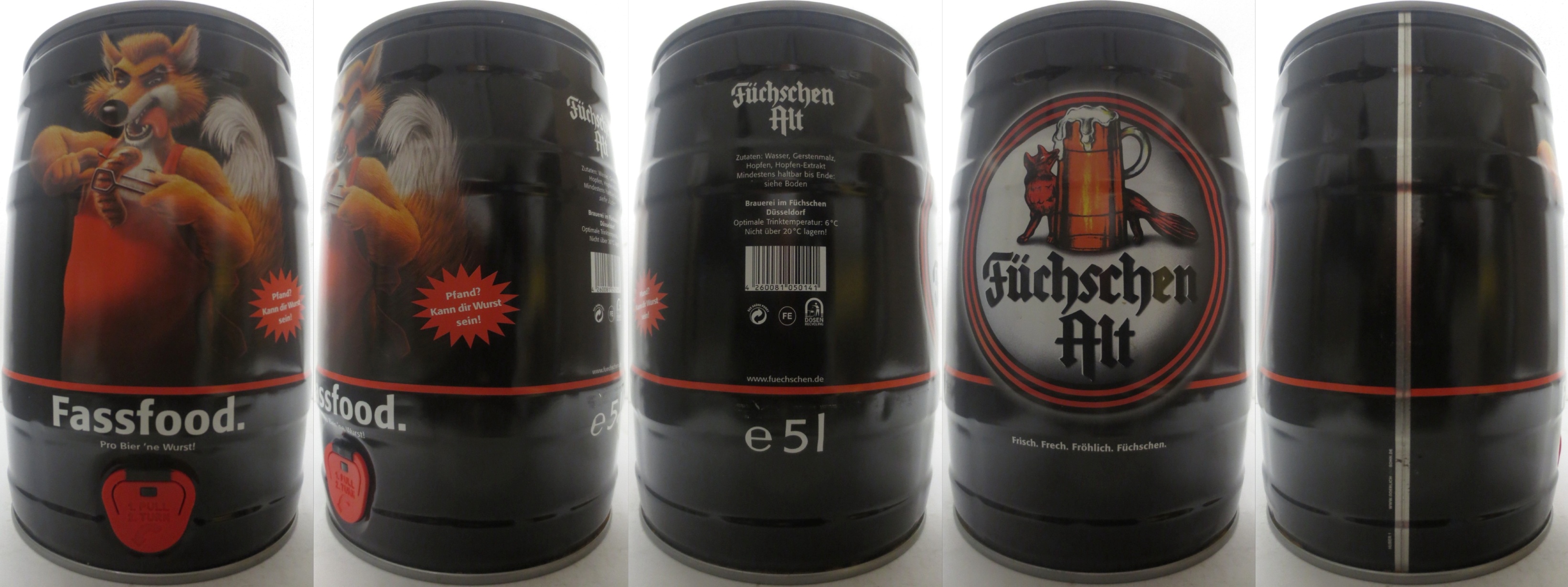 Füchschen Alt Fassfood. Pro Bier ´ne Wurst! (5L) Nr.1 