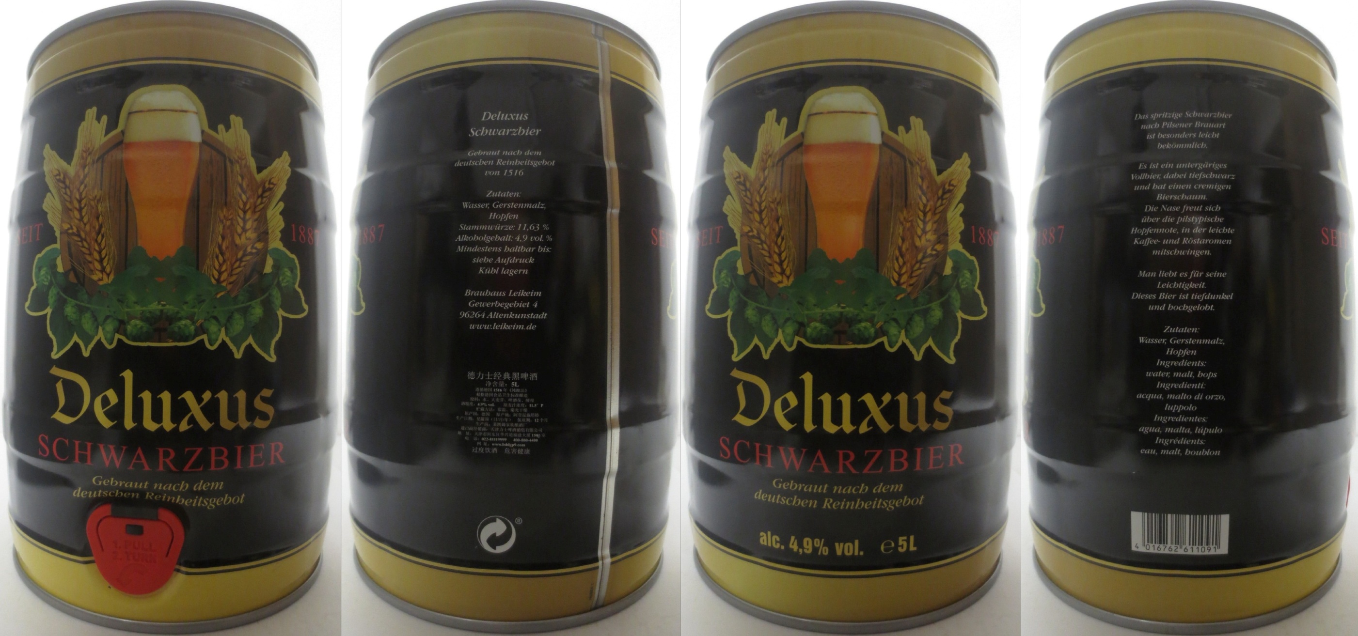 Deluxus SCHWARZBIER (5L) Nr.1