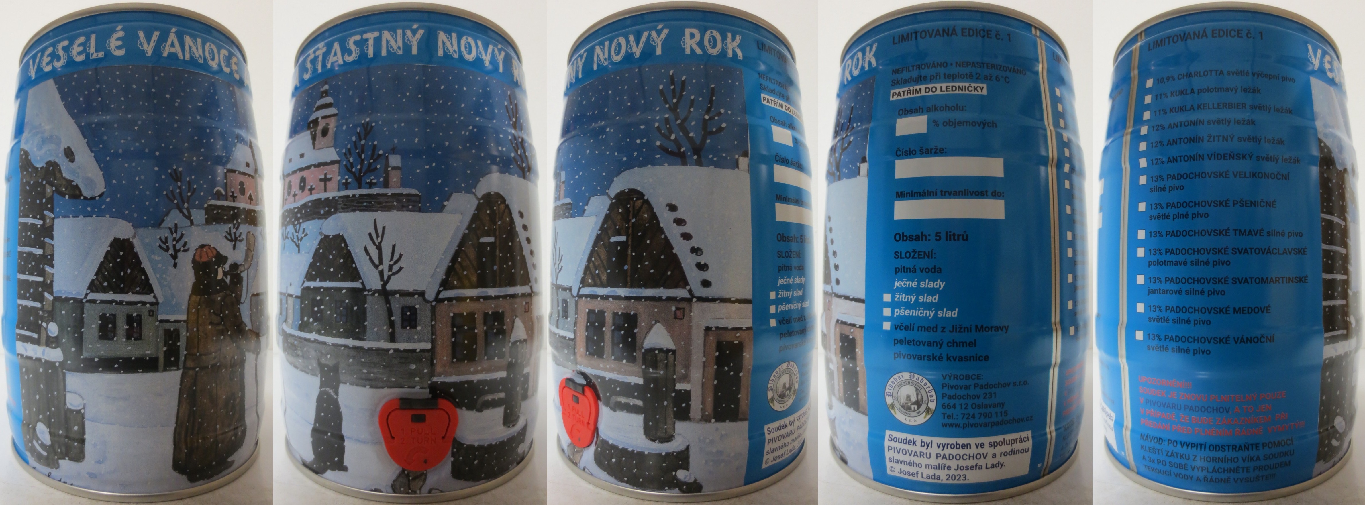 Pivovar Padochov VESELÉ VÁNOCE A ŠŤASTNÝ NOVÝ ROK (5L) č.2 