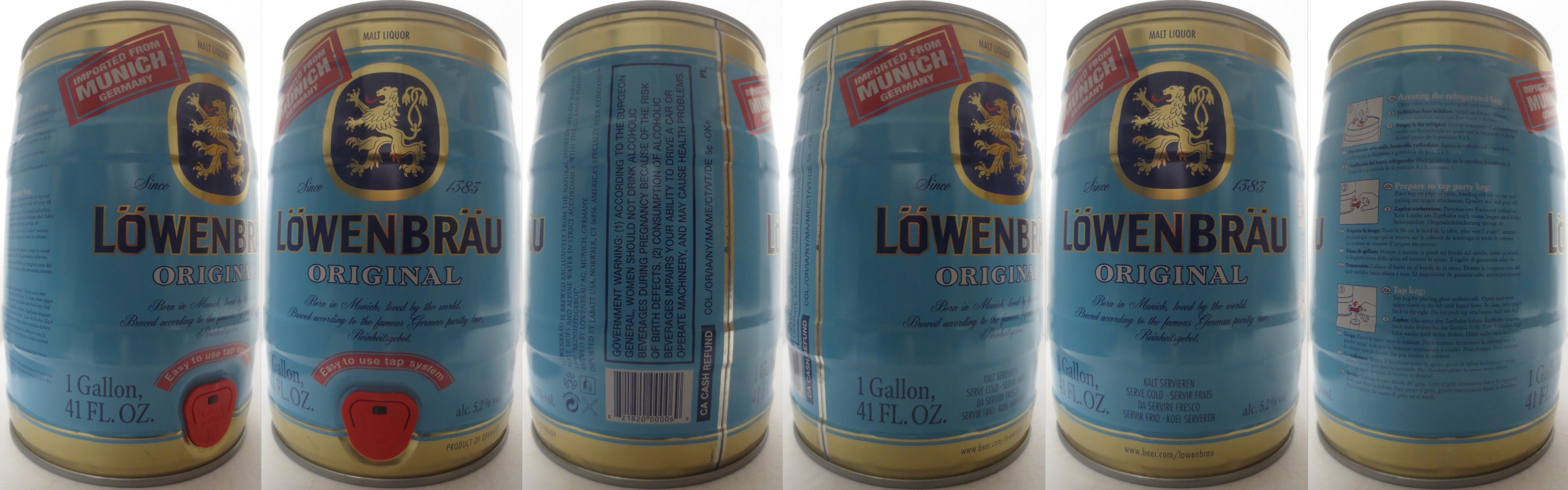 LÖWENBRÄU ORIGINAL IMPORTED FROM MUNICH GERMANY (5L) Nr.1