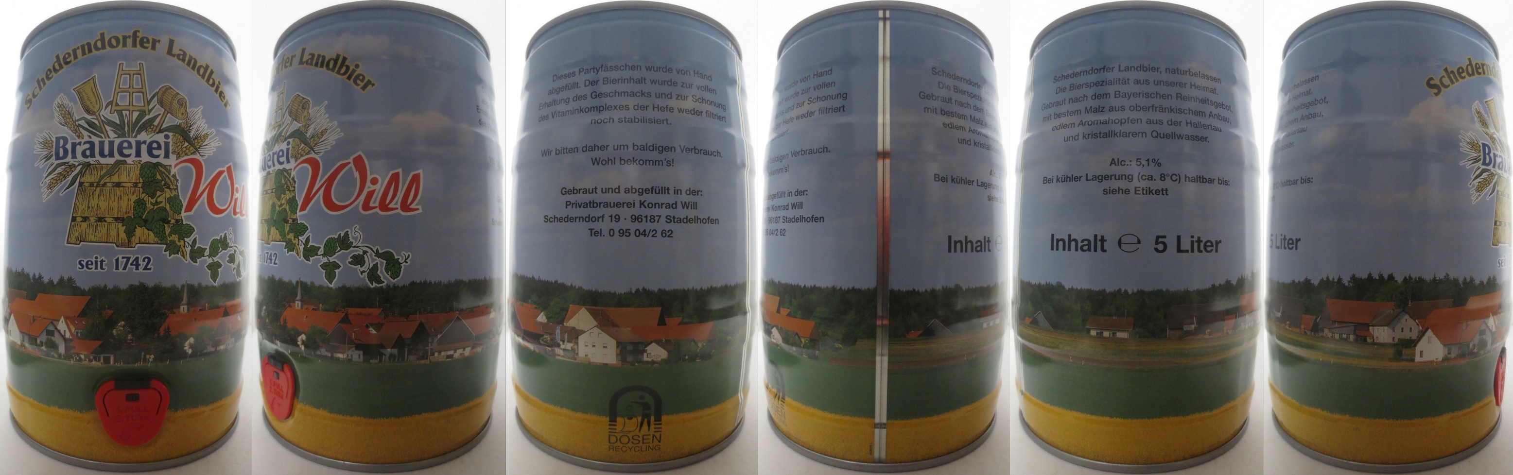 Schederndorfer Landbier Brauerei Will seit 1742 (5L) Nr.2