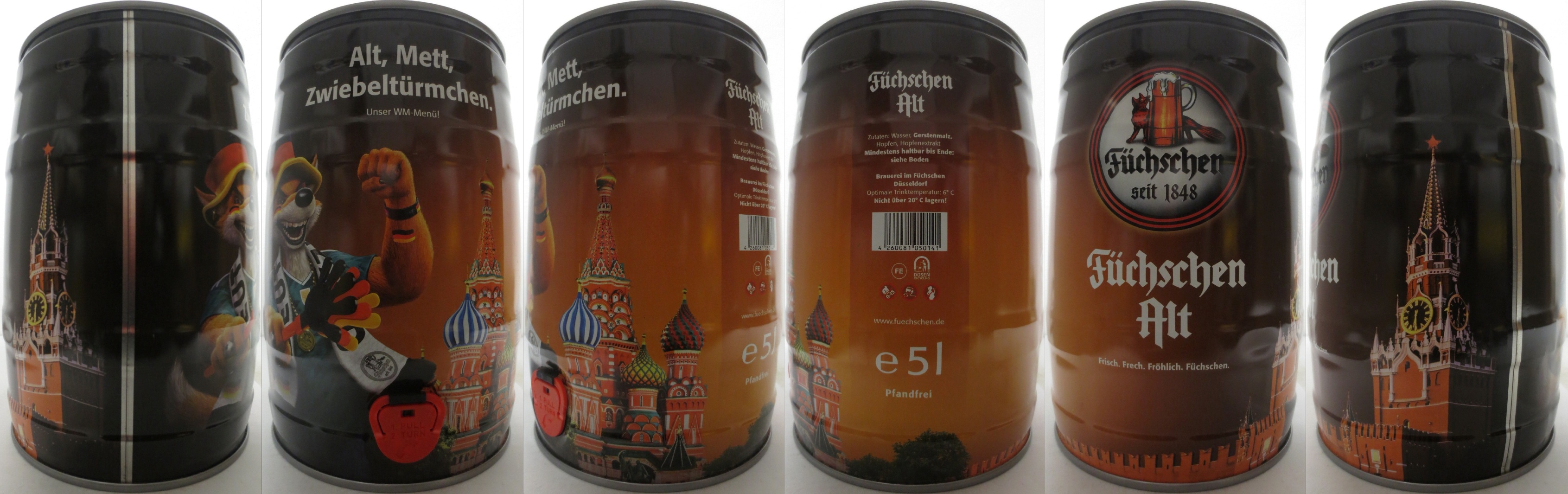 Füchschen Alt Alt, Mett, Zwiebeltürmchen. Unser WM-menü! (5L) Nr.1
