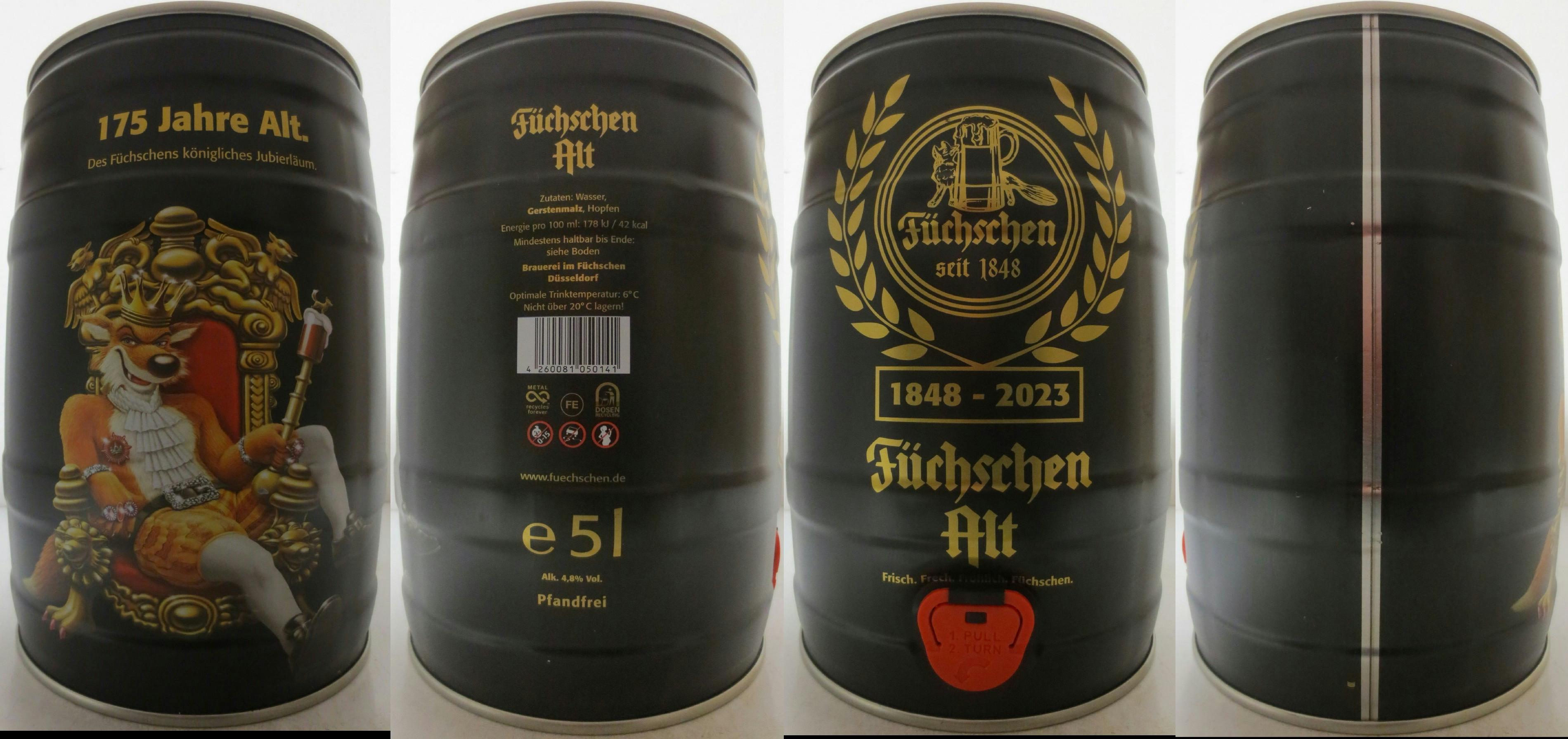 Füchschen Alt 1848-2023 175 Jahre Alt. (5L) Nr.1 