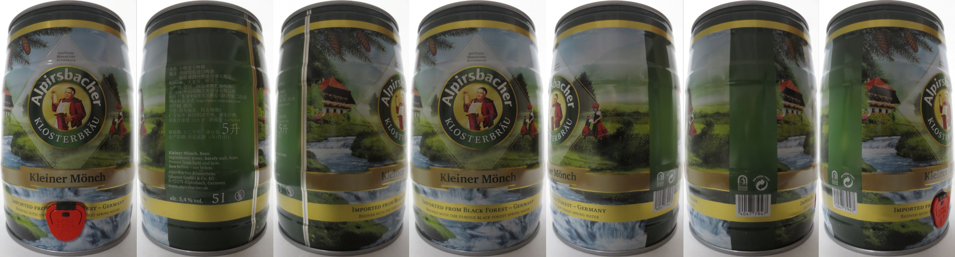 Alpirsbacher KLOSTERBRÄU Kleiner Mönch (5L) Nr.1