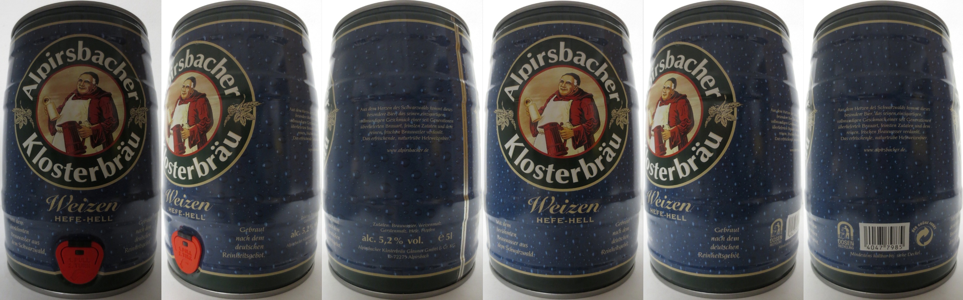 Alpirsbacher Klosterbräu Weizen HEFE-HELL (5L) Nr.3