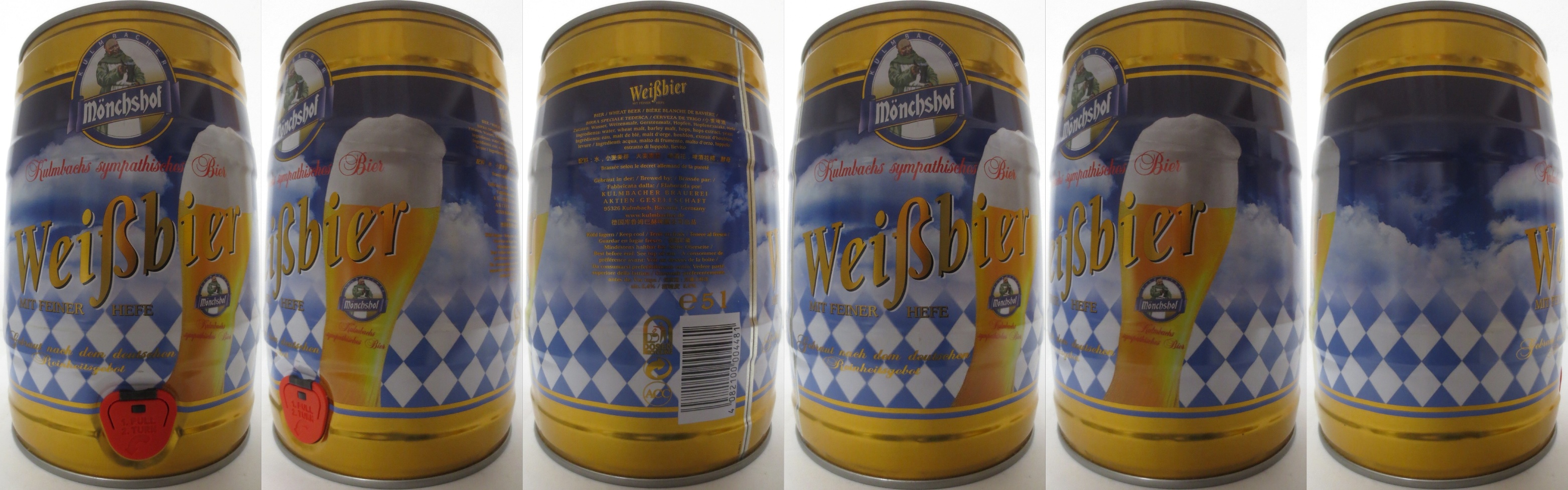 Mönchshof Weißbier MIT FEINER HEFE (5L) Nr.1 