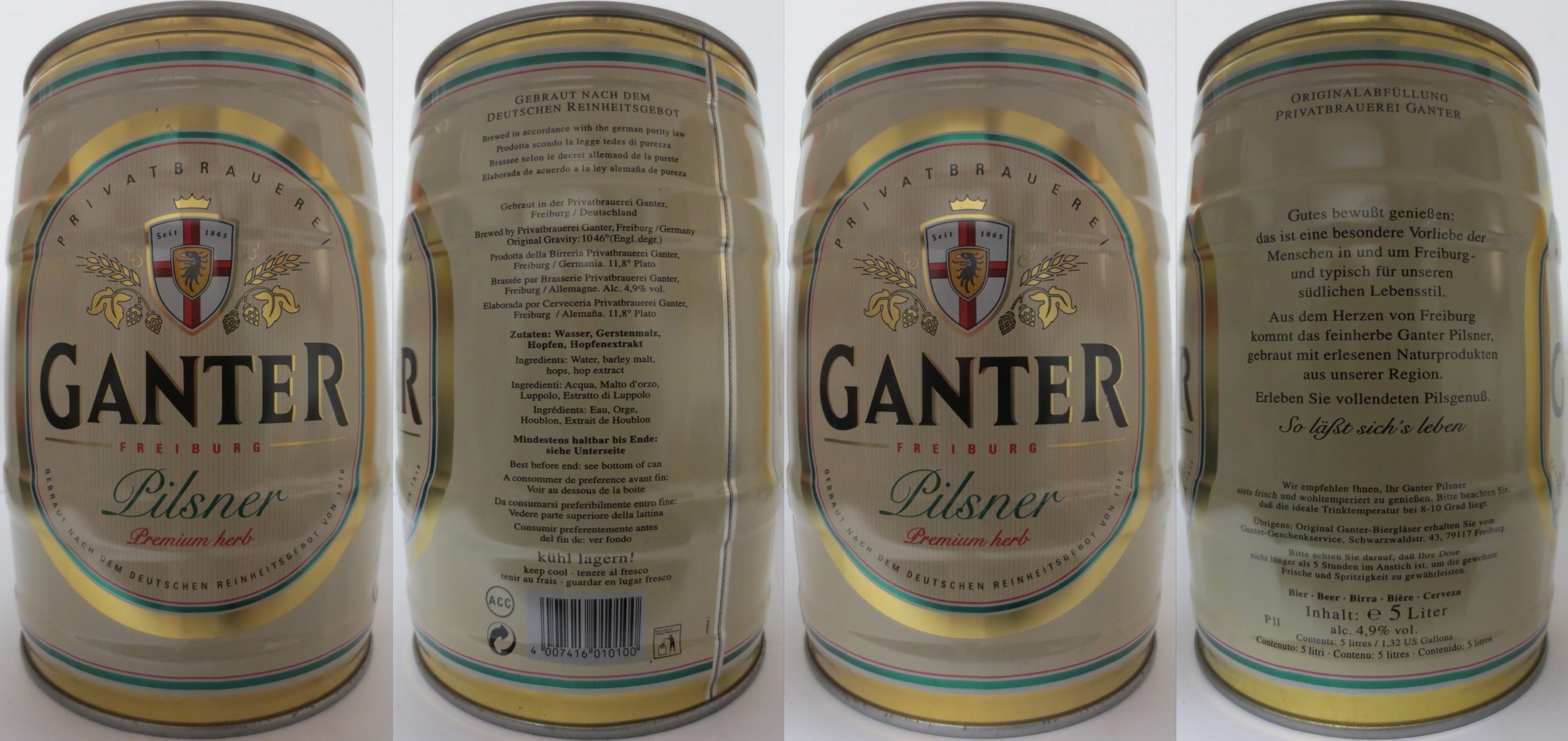 GANTER Pilsner Premium herb (5L) Nr.1 