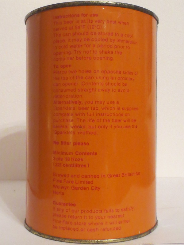 PARTY BREW DRAUGHT BITTER WATNEY MANN (221cl) 