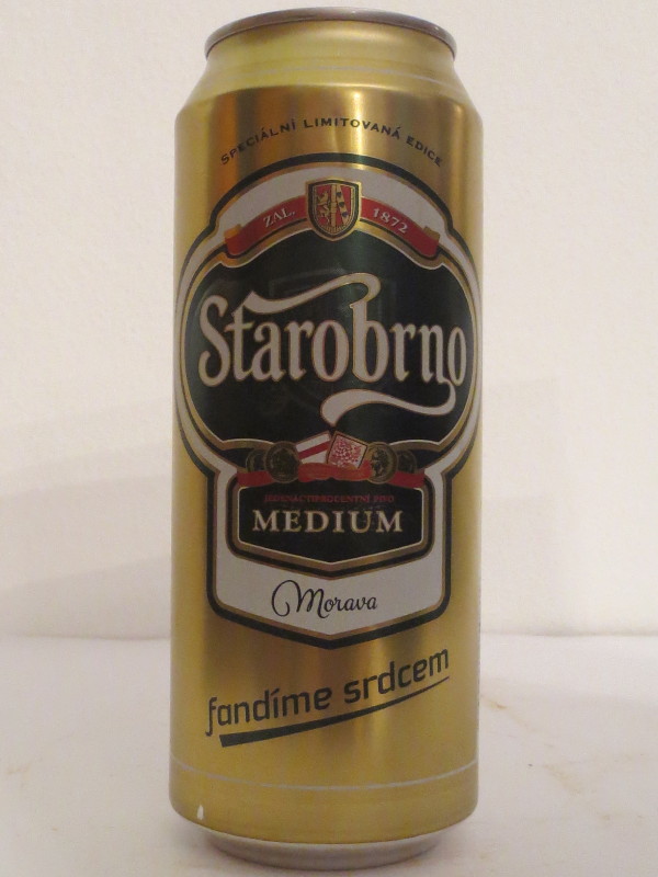 Starobrno MEDIUM Morava fandíme srdcem SBĚRATELSKÁ EDICE č.1 (0,5L)