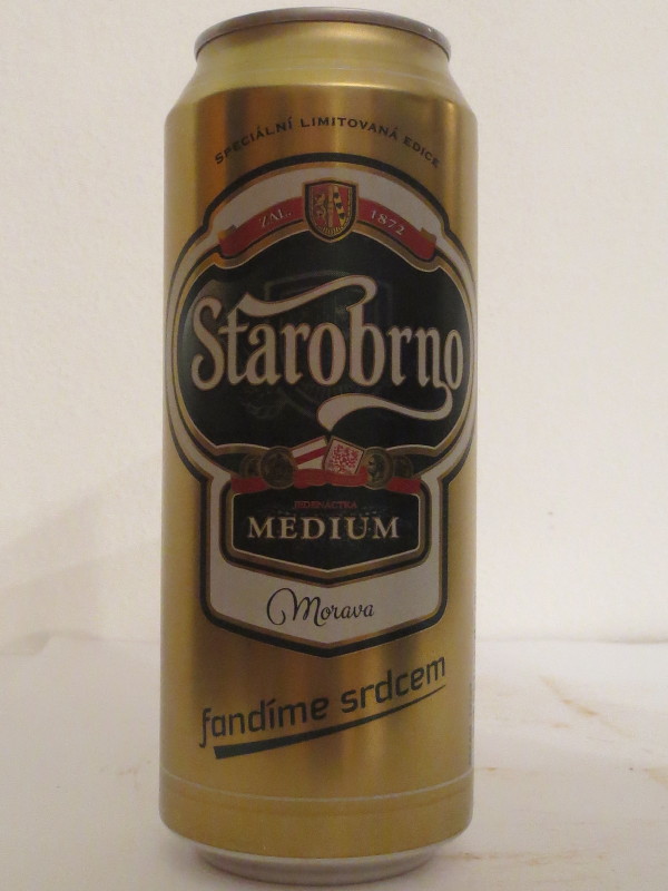 Starobrno MEDIUM Morava fandíme srdcem SBĚRATELSKÁ EDICE č2 (0,5L)