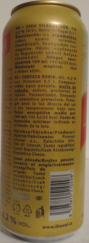 Litovel CLASSIC SVĚTLÉ VÝČEPNÍ PIVO (50cl) (B/O) č.1 
