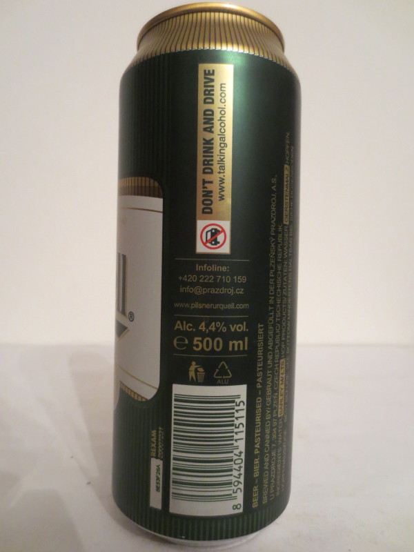 Pilsner Urquell BREWED IN PLZEN-CZECH (50cl) (B/O)