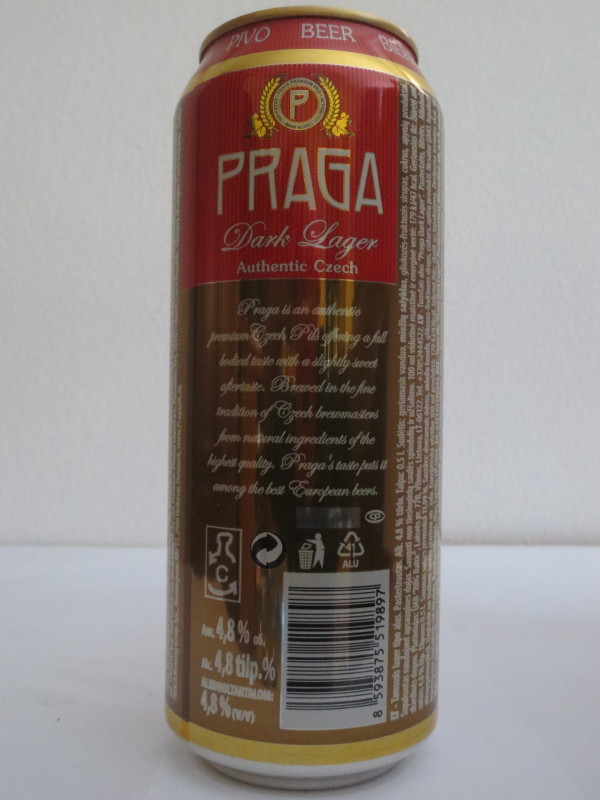 PRAGA Dark Lager Authentic Czech IMPORTED Beer (50cl) (B/O)