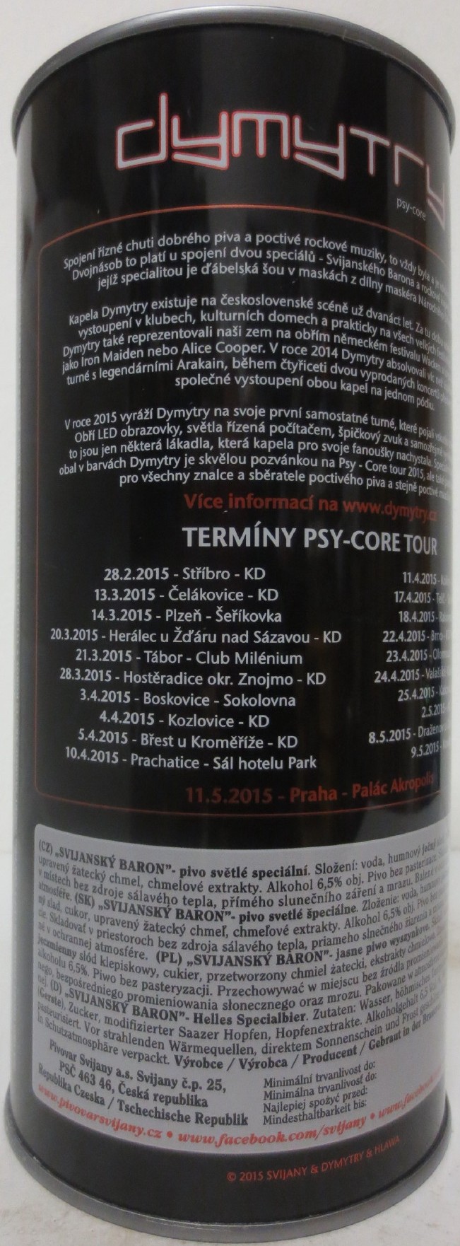 Svijany SVIJANSKÝ BARON DYMYTRY PSY CORE PLECHOVKA PRO CHLAPY (200cl) č.1 