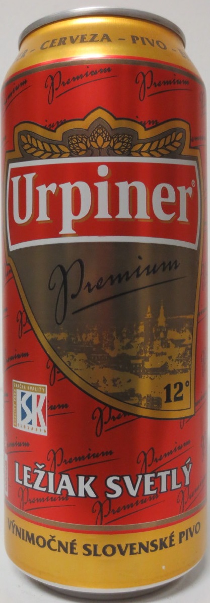 Urpiner Premium PALE LAGER EXCEPTIONAL SLOVAK BEER(50cl) (B/O) č.2