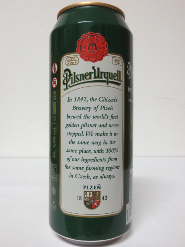 Pilsner Urquell BREWED IN PLZEŇ, CZECH THE ORIGINAL PILSNER IMPORTED (50cl) Nr.1