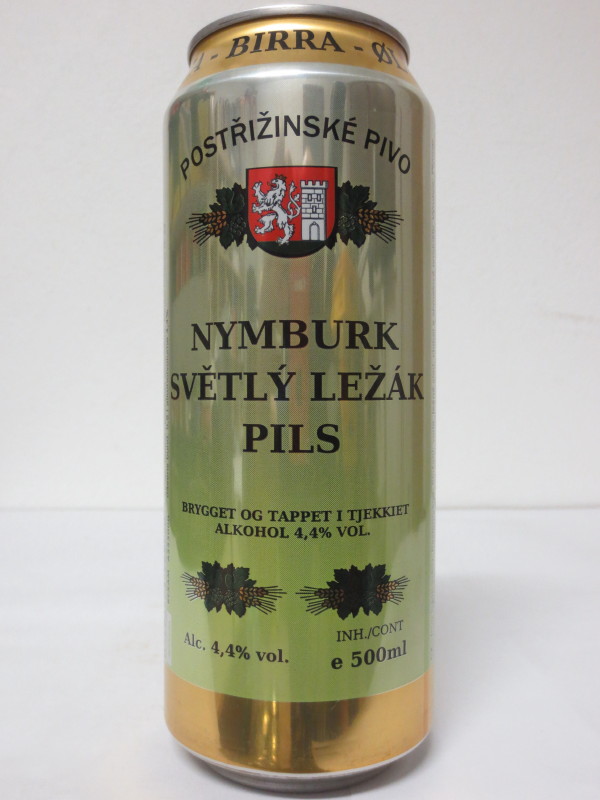 POSTŘIŽINSkÉ PIVO NYMBURK SVĚTLÝ LEŽÁK PILS (0,5L)