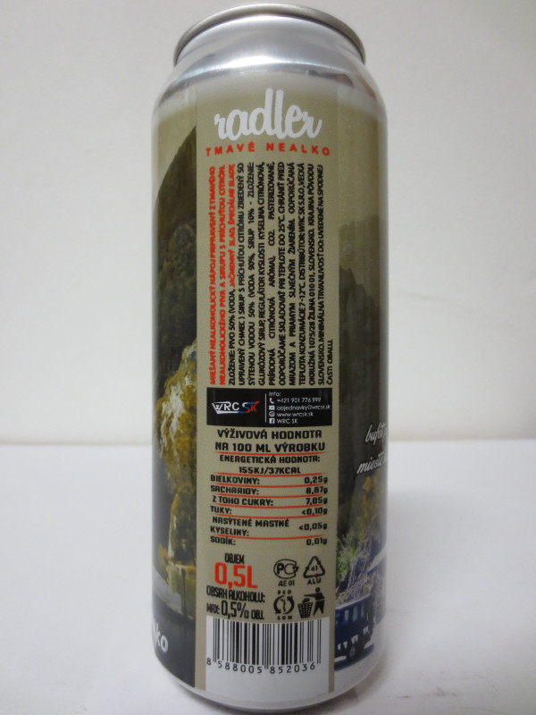 Bufet pod hradom Strečno Radler tmavé nealko (50cl)