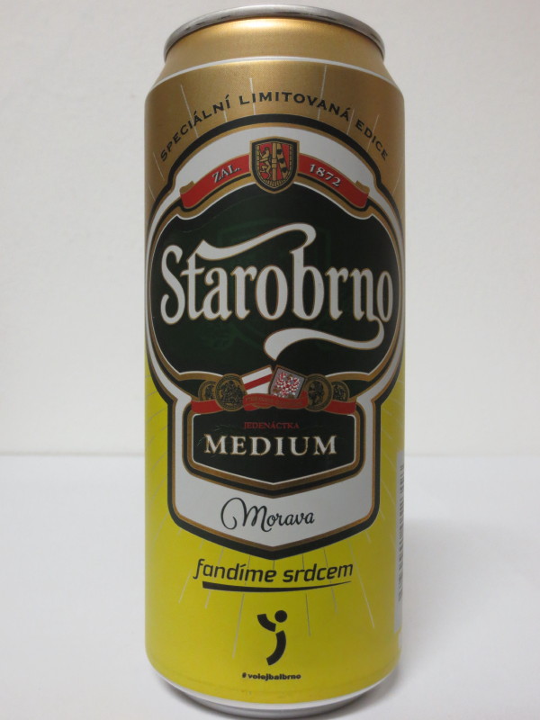 Starobrno MEDIUM Morava fandíme srdcem 01 MICHAL HRAZDÍRA (40cl)