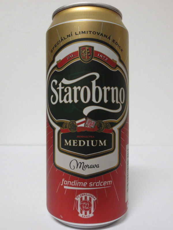 Starobrno MEDIUM Morava fandíme srdcem 08 JAN POLÁK (40cl)