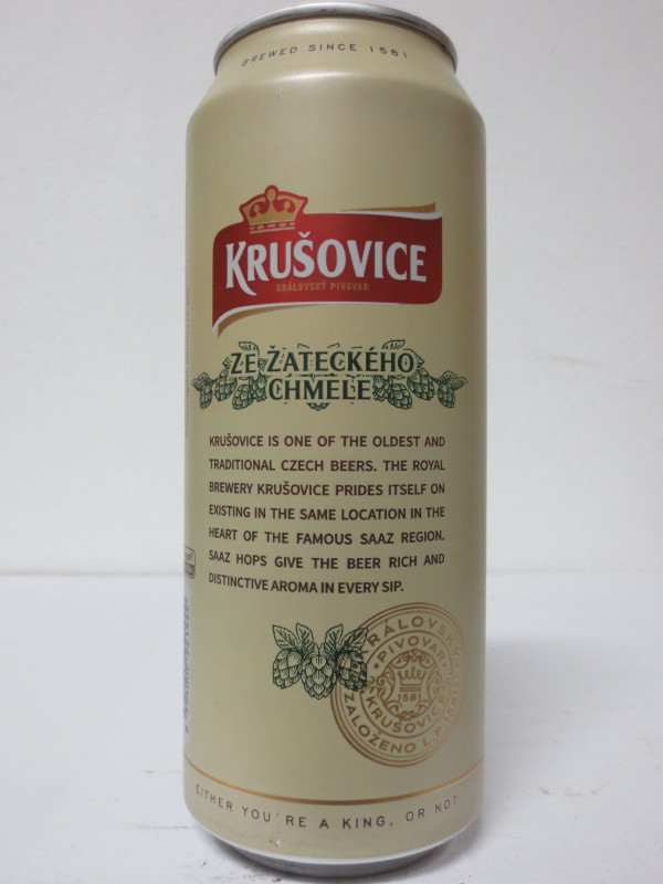 KRUŠOVICE KRÁLOVSKÝ PIVOVAR Světlé ZE ŽATECKÉHO CHMELE (50cl)